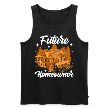 Zukünftiger Hauseigentümer Hausherr Hausbesitzer - Männer Premium Bio Tank Top - Schwarz - Vorne - Michal (187cm)
