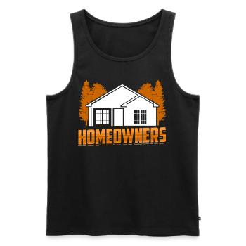 Hauseigentümer Haus Hausbesitzer Hausherr - Männer Premium Bio Tank Top - Schwarz - Vorne - Michal (187cm)