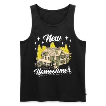 Neuer Hauseigentümer Haus Hausherr Hausbesitzer - Männer Premium Bio Tank Top - Schwarz - Vorne - Michal (187cm)