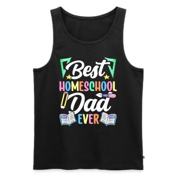 Bester Homeschool Papa Aller Zeiten Homeschooling - Männer Premium Bio Tank Top - Schwarz - Vorne - Michal (187cm)
