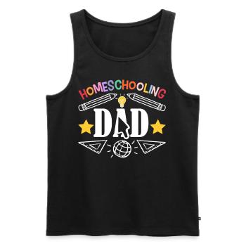 Homeschooling Papa Vatertag Homeschool Vater - Männer Premium Bio Tank Top - Schwarz - Vorne - Michal (187cm)
