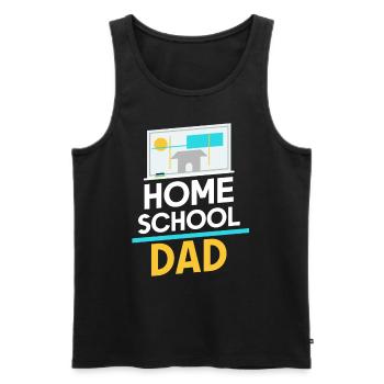 Homeschooling Papa Vatertag Homeschool Vater - Männer Premium Bio Tank Top - Schwarz - Vorne - Michal (187cm)