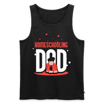 Homeschooling Papa Vatertag Vater Homeschool - Männer Premium Bio Tank Top - Schwarz - Vorne - Michal (187cm)