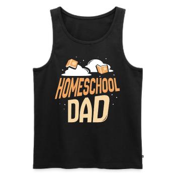Homeschooling Papa Vatertag Vater Homeschool - Männer Premium Bio Tank Top - Schwarz - Vorne - Michal (187cm)