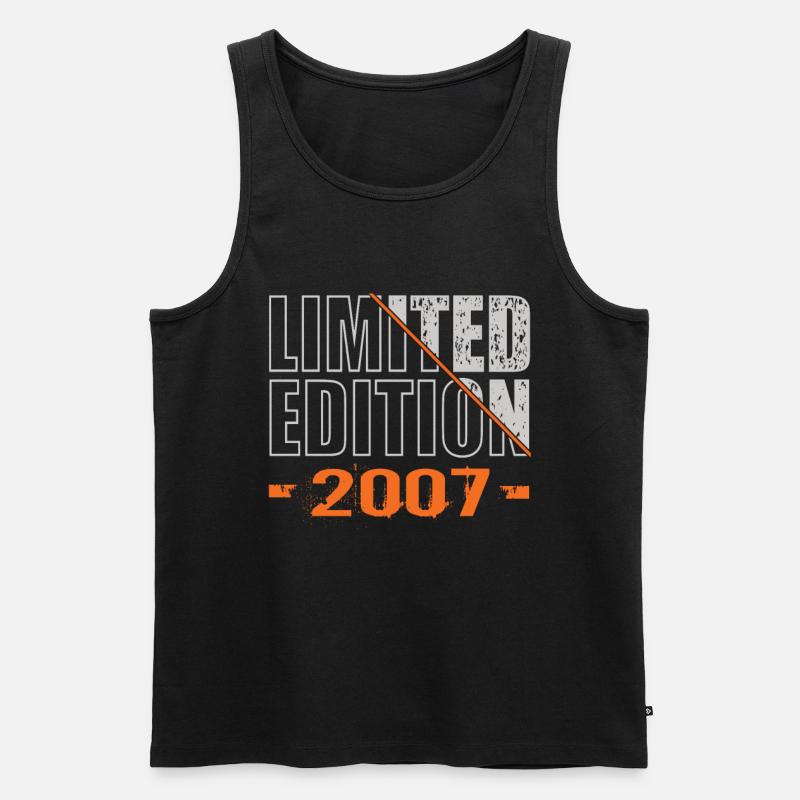Limited Edition 2007 - Männer Premium Bio Tank Top - Schwarz