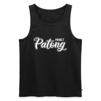 Vintage Thaïlande Asie Coucher de soleil Phuket Patong - Débardeur bio Premium Homme - noir - Devant - AI Model Male 178 light (178cm)