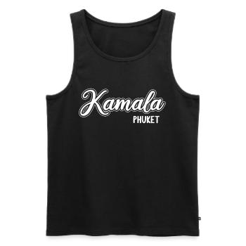 Vintage Thaïlande Asie Coucher de soleil Phuket Kamala - Débardeur bio Premium Homme - noir - Devant - AI Model Male 178 light (178cm)