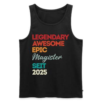 Magister 2025 Spruch Magisterabschluss - Männer Premium Bio Tank Top - Schwarz - Vorne - Michal (187cm)