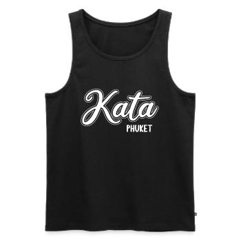 Vintage Thailand Asia Sunset Phuket Kata - Männer Premium Bio Tank Top - Schwarz - Vorne - AI Model Male 178 light (178cm)