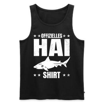 Hai - Offizielles Hai Shirt Haifisch Haifische Hai - Männer Premium Bio Tank Top - Schwarz - Vorne - Michal (187cm)