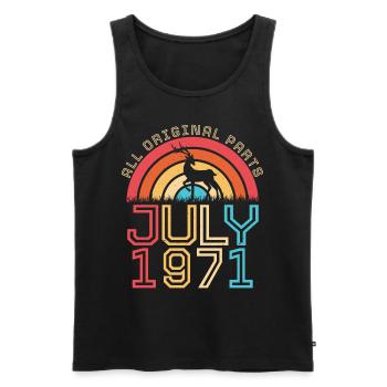 Birthday Greetings for July 1971 - Men's Premium Organic Tank Top - black - Front - Michal (187cm)