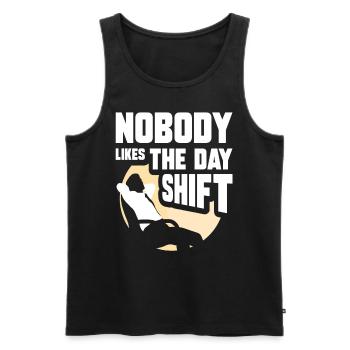 Niemand Mag Die Tagesschicht Nachtschicht Arbeit - Männer Premium Bio Tank Top - Schwarz - Vorne - Michal (187cm)