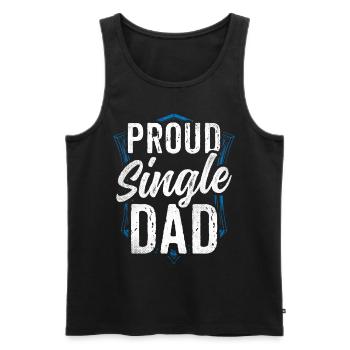 Proud Single Parent Single Parent Single Parent - Men's Premium Organic Tank Top - black - Front - AI Model Male 178 light (178cm)