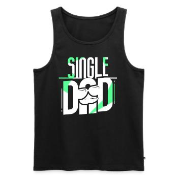 Single Parent Father Single Parent Papa Papi - Men's Premium Organic Tank Top - black - Front - AI Model Male 178 light (178cm)