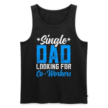 Alleinerziehender Vater Sucht Mitarbeiterin Papa - Männer Premium Bio Tank Top - Schwarz - Vorne - Michal (187cm)