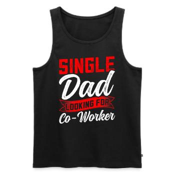 Alleinerziehender Vater Sucht Mitarbeiterin Papa - Männer Premium Bio Tank Top - Schwarz - Vorne - Michal (187cm)