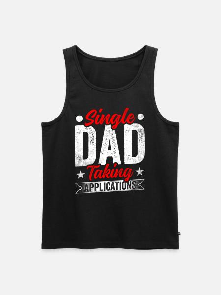 Single father accepts applications - Men's Premium Organic Tank Top - black