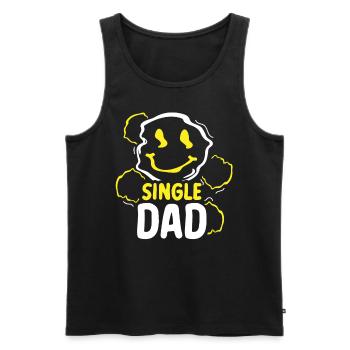 Single Father Daddy Single Parent Dad - Men's Premium Organic Tank Top - black - Front - AI Model Male 178 light (178cm)