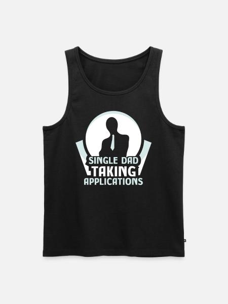 Single father accepts applications - Men's Premium Organic Tank Top - black