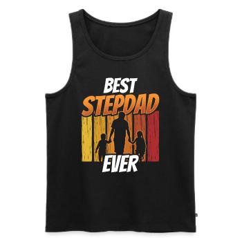 Best Stepfather Ever Stepdad Stepdad - Men's Premium Organic Tank Top - black - Front - Michal (187cm)
