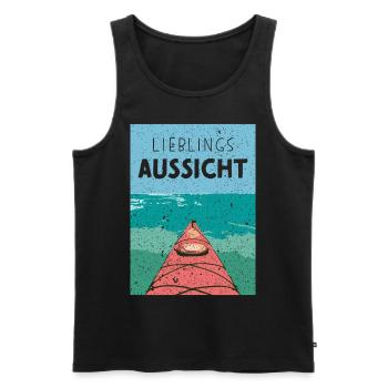 Wildwasser Kayak Kajak Kanusport Kayakfahrer - Männer Premium Bio Tank Top - Schwarz - Vorne - AI Model Male 178 light (178cm)