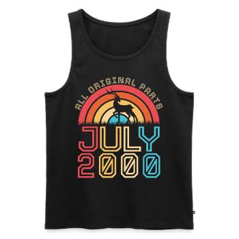 Geschenkidee Für Juli 2000 - Männer Premium Bio Tank Top - Schwarz - Vorne - Michal (187cm)