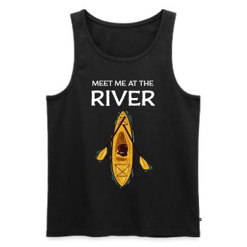 Canoë Canoë Paddle Sports Nautiques Rameur - Débardeur bio Premium Homme - noir - Devant - Michal (187cm)