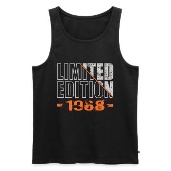 Limited Edition 1968 - Men's Premium Organic Tank Top - black - Front - Michal (187cm)