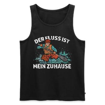 Kanufahren Kanufahrer Kanu Wildwasser Rafting - Männer Premium Bio Tank Top - Schwarz - Vorne - AI Model Male 178 light (178cm)