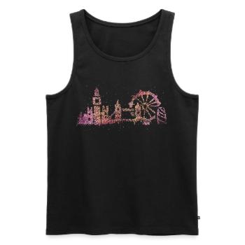 London Skyline Silhouette Städtetrip Londoner - Männer Premium Bio Tank Top - Schwarz - Vorne - AI Model Male 178 light (178cm)