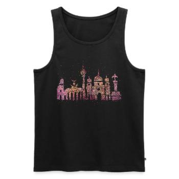 Berlin Skyline Silhouette Städtetrip Deutschland - Männer Premium Bio Tank Top - Schwarz - Vorne - AI Model Male 178 light (178cm)