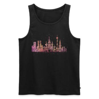 Moskau Skyline Silhouette Städtetrip Russland - Männer Premium Bio Tank Top - Schwarz - Vorne - AI Model Male 178 light (178cm)