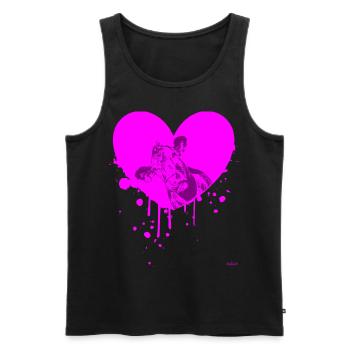 2reborn Blue Cow Kuh Tier Animal Cowanimal Herz - Männer Premium Bio Tank Top - Schwarz - Vorne - Michal (187cm)