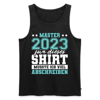 Master 2023 Abschluss Geschenk Studium Absolvent - Männer Premium Bio Tank Top - Schwarz - Vorne - Michal (187cm)