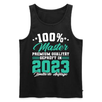 Master 2023 Abschluss Geschenk Studium Absolvent - Männer Premium Bio Tank Top - Schwarz - Vorne - Michal (187cm)