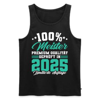Meister 2025 Mechaniker Meistertitel Geschenk - Männer Premium Bio Tank Top - Schwarz - Vorne - Michal (187cm)