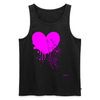 2reborn Herz Heart Skelett Hand scull hand - Männer Premium Bio Tank Top - Schwarz - Vorne - AI Model Male 178 light (178cm)