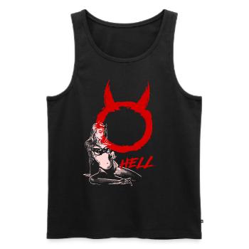 2reborn Hell Girl sexy devil demon bikini pinup 2 - Männer Premium Bio Tank Top - Schwarz - Vorne - Michal (187cm)