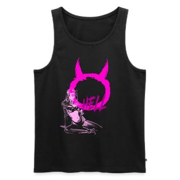 2reborn Hell Girl devil demon bikini pinup 1 - Männer Premium Bio Tank Top - Schwarz - Vorne - Michal (187cm)