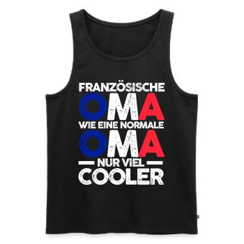 Französin Frankreichische Oma Frankreich - Männer Premium Bio Tank Top - Schwarz - Vorne - Michal (187cm)