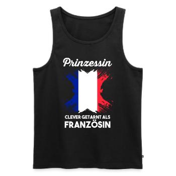 Prinzessin Franzose Französisches Frankreich - Männer Premium Bio Tank Top - Schwarz - Vorne - Michal (187cm)