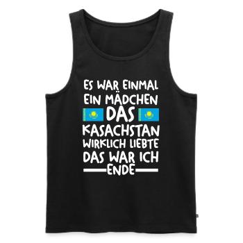 Kasachstan Kasache Kasachisches - Männer Premium Bio Tank Top - Schwarz - Vorne - Michal (187cm)