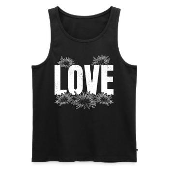 LIEBE Seeigel Meerestier Seeigel-Liebhaber LIEBE - Männer Premium Bio Tank Top - Schwarz - Vorne - AI Model Male 178 light (178cm)