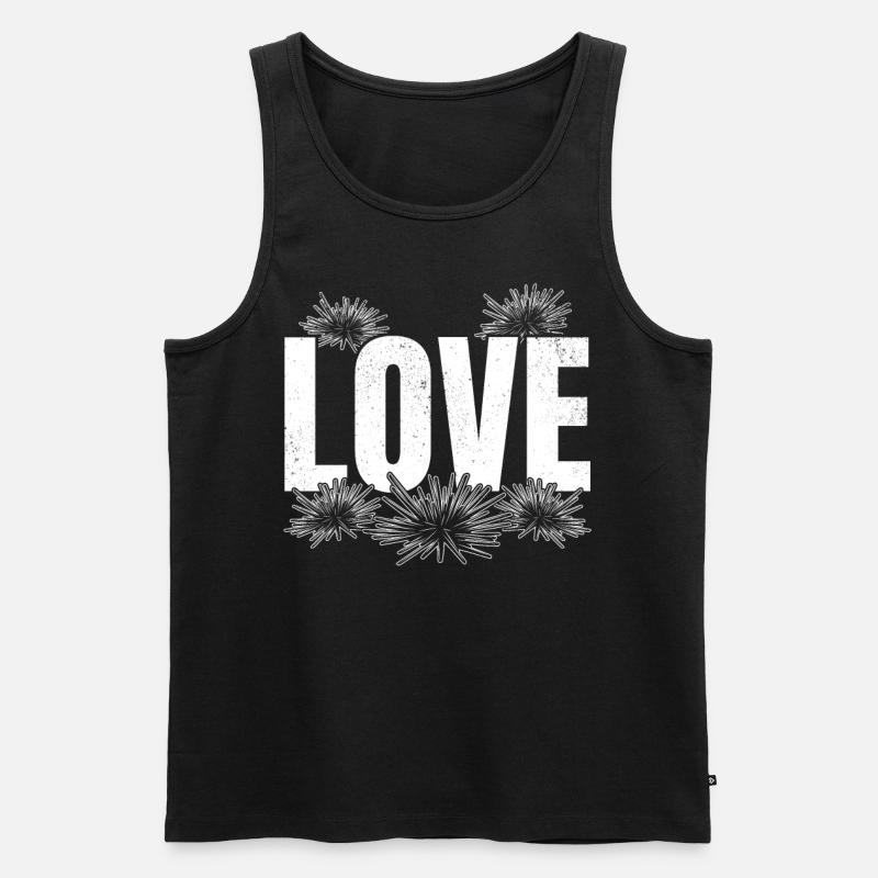 LIEBE Seeigel Meerestier Seeigel-Liebhaber LIEBE - Männer Premium Bio Tank Top - Schwarz