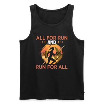 Running Marathon Runner Running - Débardeur bio Premium Homme - noir - Devant - AI Model Male 178 light (178cm)