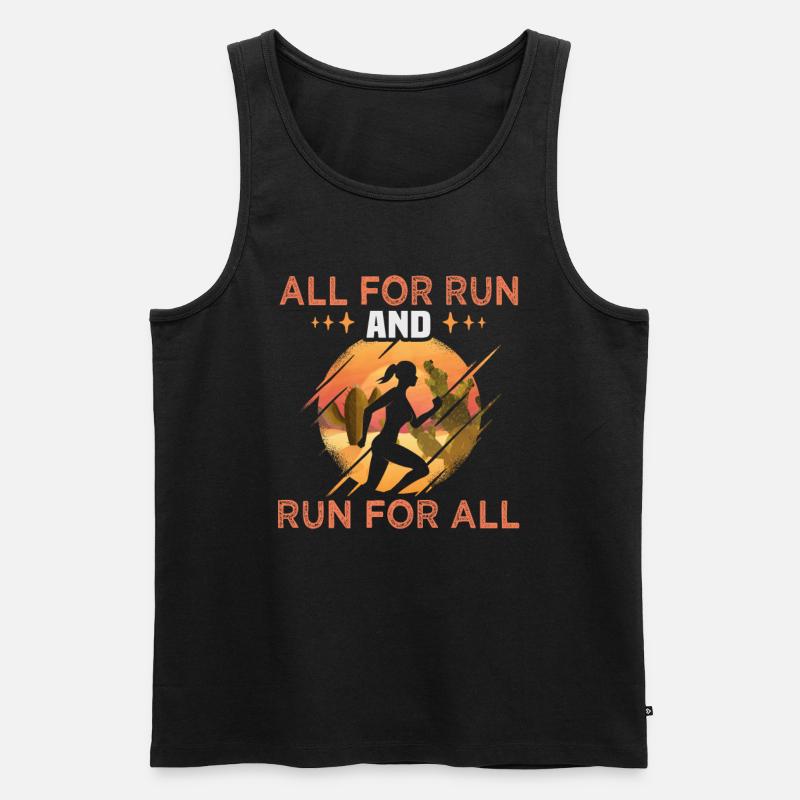 Running Marathon Runner Running - Débardeur bio Premium Homme - noir