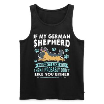 Dogs German Shepherd Dog Lovers - Men's Premium Organic Tank Top - black - Front - Michal (187cm)