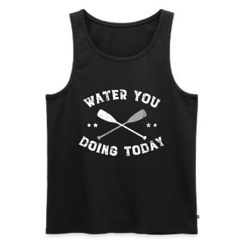 Sup Stand Up Paddle Design Sup Board Paddeln - Débardeur bio Premium Homme - noir - Devant - AI Model Male 178 light (178cm)