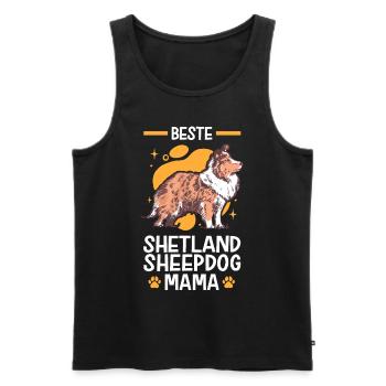 Beste Shetland Sheepdog Mama Shetland Sheepdog - Männer Premium Bio Tank Top - Schwarz - Vorne - Michal (187cm)