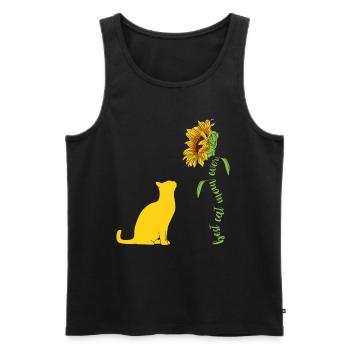 Meilleure maman de chat de tous les temps - Débardeur bio Premium Homme - noir - Devant - Michal (187cm)